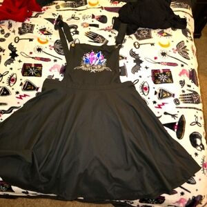 Black Hot Topic Crystal and Moon Skirtall XXL